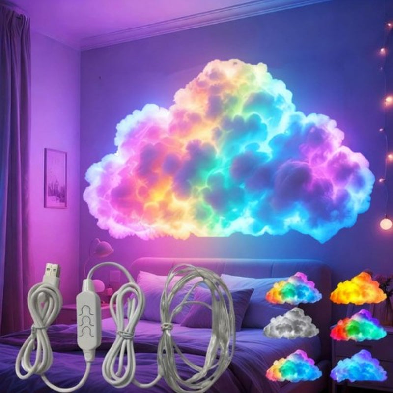 RGB Thunder Cloud Night Lamp - Perfect USB Bedroom Decor for Esports Fans in the UK