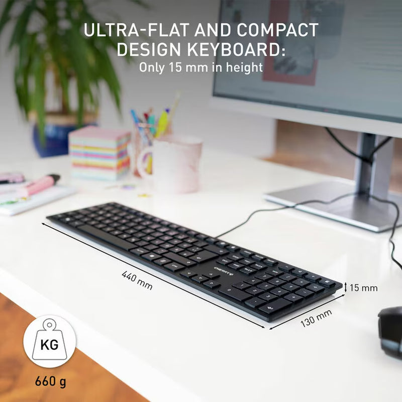 Sleek and Stylish KC 6000 SLIM Wired Keyboard - Elevate Your Workspace with Precision and Comfort