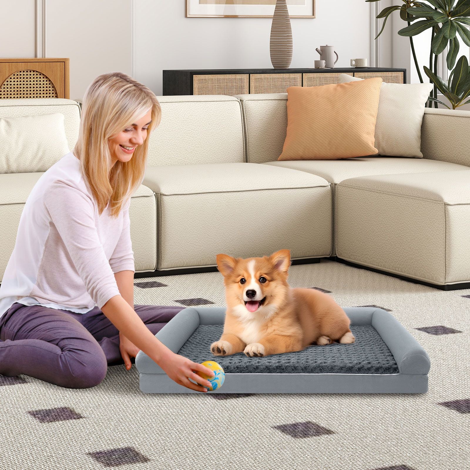 Luxurious Orthopedic Foam Dog Bed - Large Size for Ultimate Comfort and Support