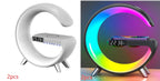 Revolutionary Smart G-Shaped LED Lamp: Bluetooth Speaker & Wireless Charger for a Stylish Home Atmosphere