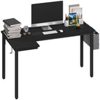 Stylish L-Shaped Corner Desk with Fabric Bag and Hooks - Perfect for Your Home Office or Study