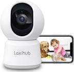 LAXIHUB 2K 3MP Pet Camera - Ultimate Indoor Security Solution for Dogs, Cats, and Babies with 360° View and Smart Features