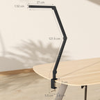 Versatile LED Desk Lamp with Dual Colour Modes - Dimmable Clamp Table Lamp for Study & Work - Sleek Black Design