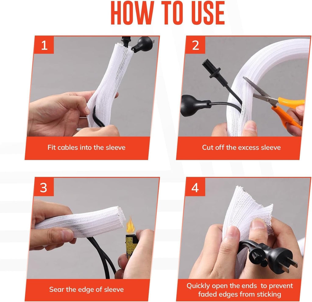 Transform Your Space with 10Ft Heavy Duty Cable Tidy Sleeves for a Clutter-Free Environment
