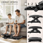 Experience Ultimate Comfort with the Adjustable Ergonomic Foot Rest Under Desk Featuring Soothing Massage Rollers