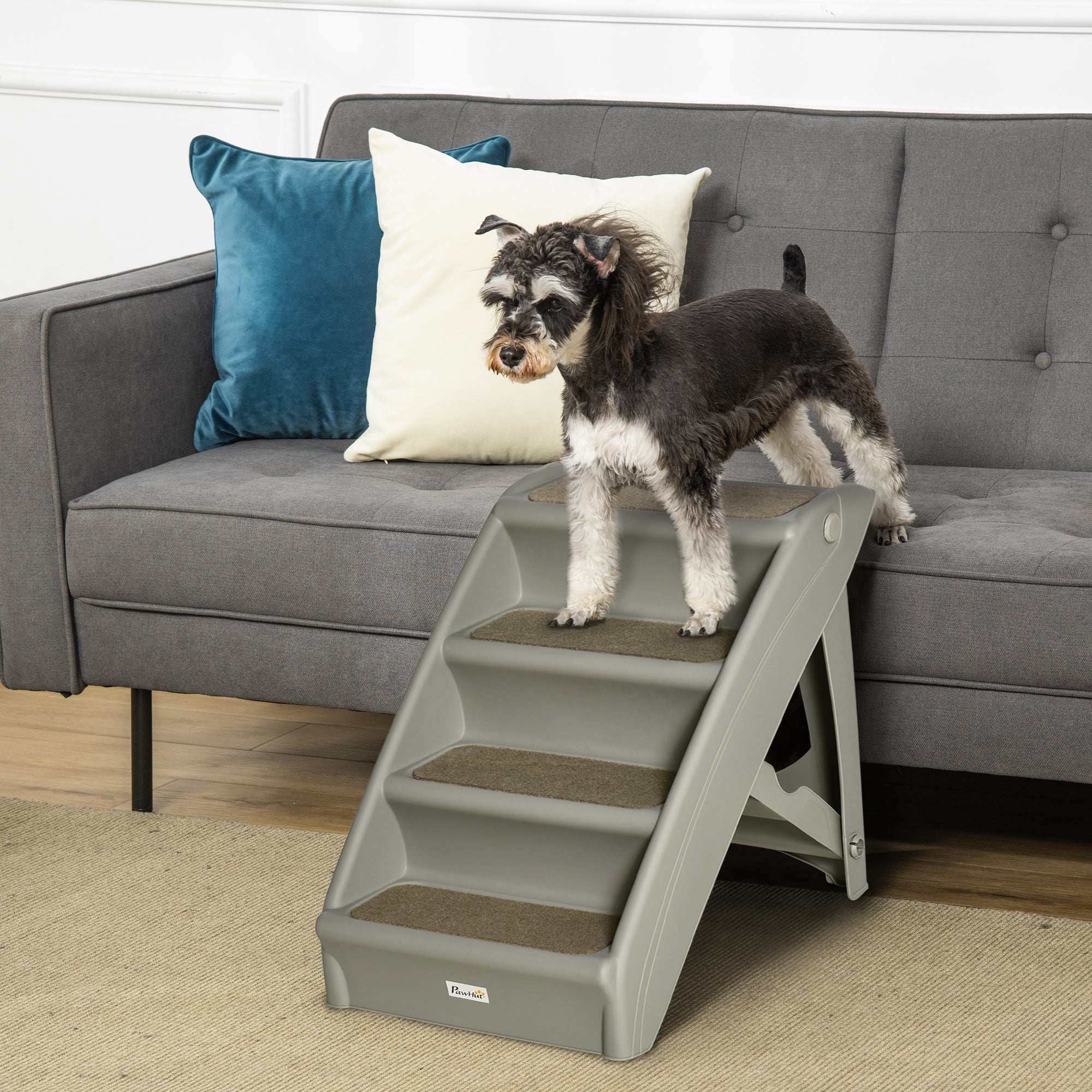 Elevate Your Pet's Comfort with Non-Slip 4-Step Portable Dog Stairs for Easy Access to Beds and Sofas