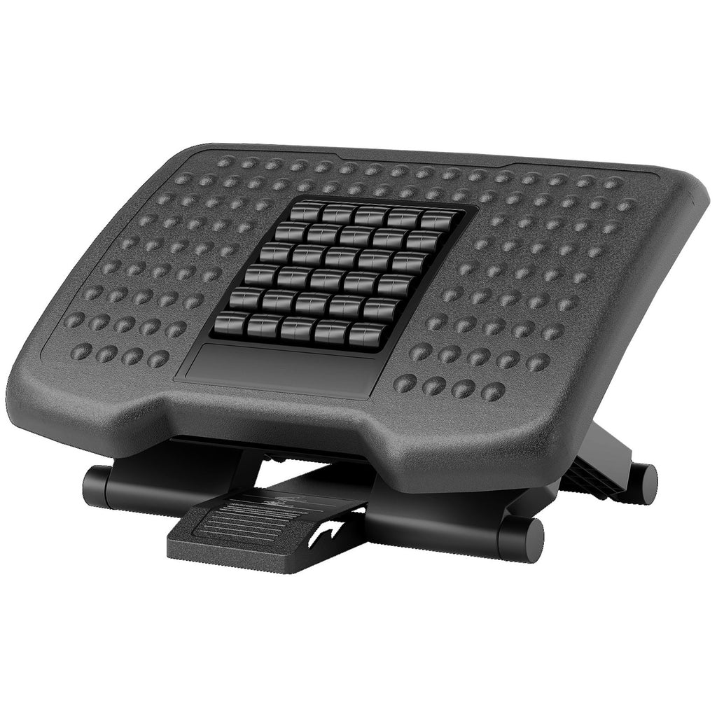 Experience Ultimate Comfort with the Adjustable Ergonomic Foot Rest Under Desk Featuring Soothing Massage Rollers
