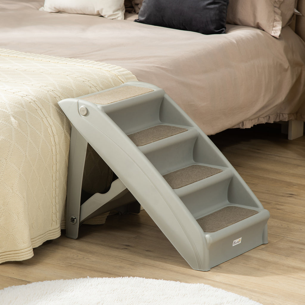 Elevate Your Pet's Comfort with Non-Slip 4-Step Portable Dog Stairs for Easy Access to Beds and Sofas