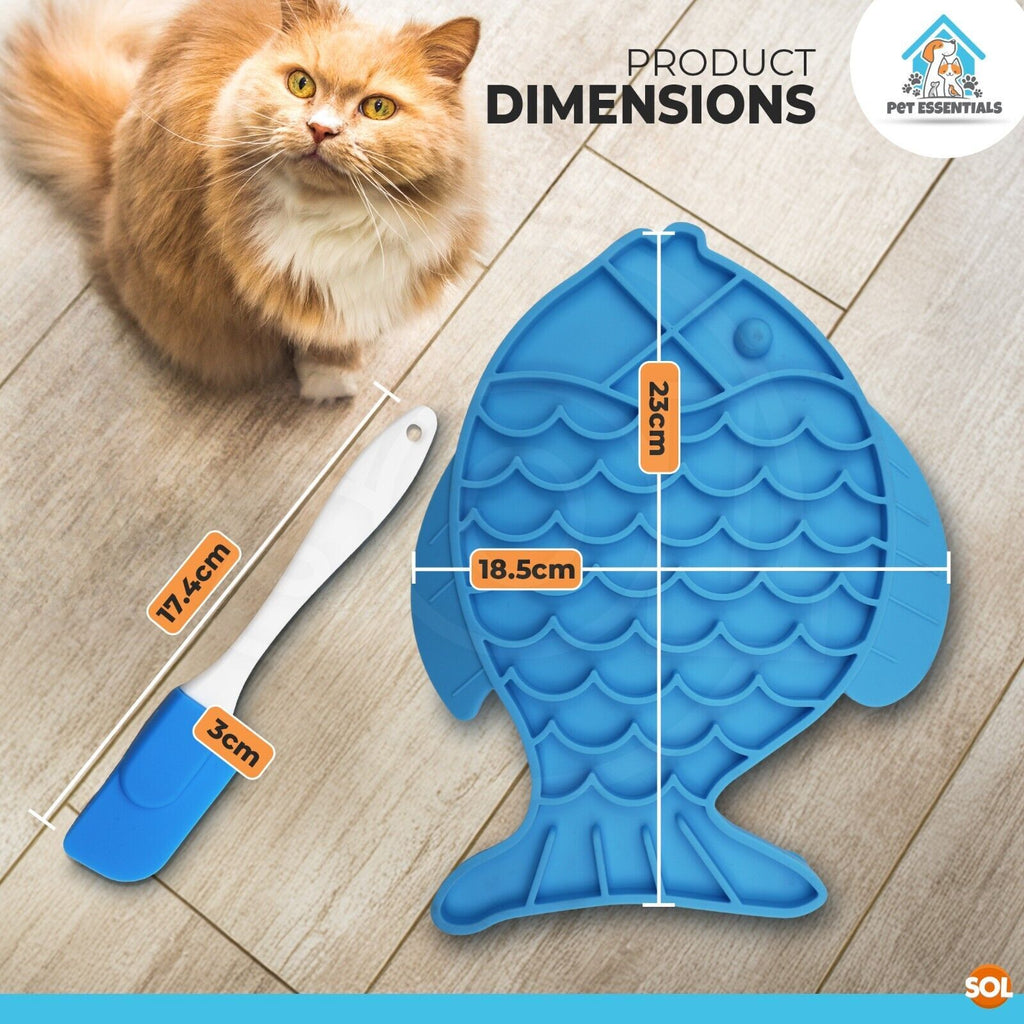 Elevate Your Pet's Mealtime with Our 2-Pack Silicone Lick Mats for Cats & Dogs - Includes Spatula & Strong Suction Cups!