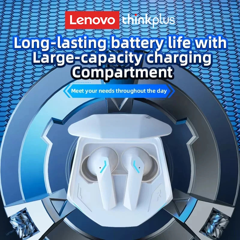 Experience Superior Sound with Lenovo GM2 Pro Bluetooth 5.3 Earphones - Dual Modes for Music and Gaming, Active Noise Cancelling, and Long Battery Life!