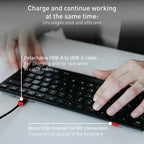 KW 9200 Mini Wireless Keyboard: Compact Elegance with Protective Pouch