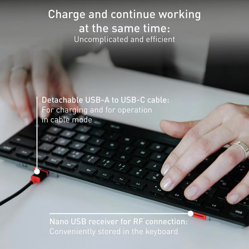 KW 9200 Mini Wireless Keyboard: Compact Elegance with Protective Pouch