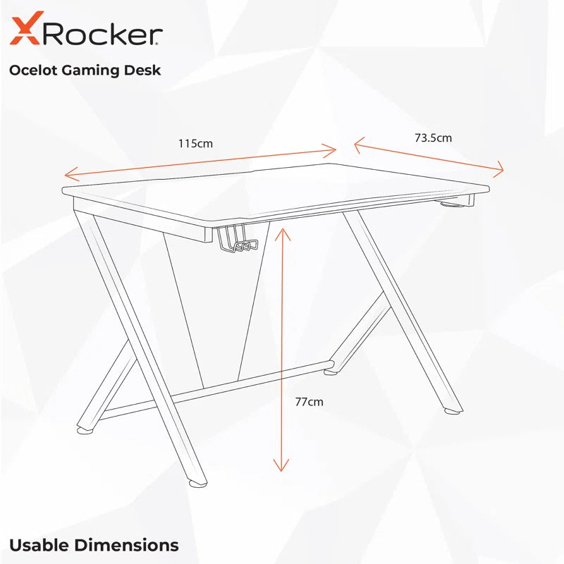 Elevate Your Gaming Experience with the Ocelot Gaming Computer Desk - Stylish, Durable, and Organized!