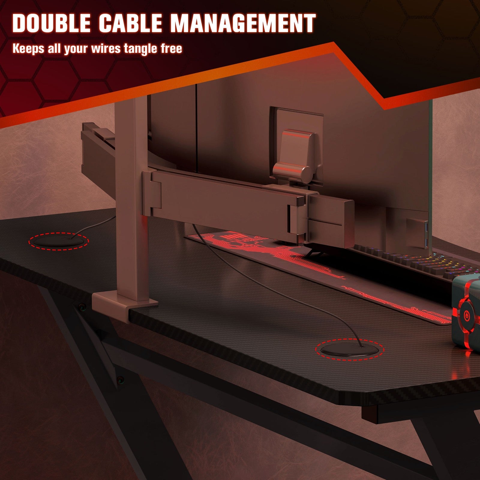 Transform Your Gaming Setup with the Sleek HOMCOM Adjustable Gaming Desk Featuring Steel Frame and Convenient Cup & Headphone Holder