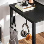 Stylish L-Shaped Corner Desk with Fabric Bag and Hooks - Perfect for Your Home Office or Study