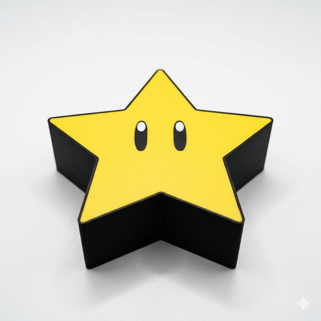 Brighten Your Child's Room with the Super Mario Bros Star LED Night Light - USB Rechargeable and Musical Fun for Kids - Ideal Gift in the UK