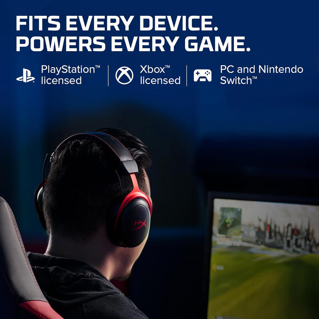 HyperX Cloud II Gaming Headset - Unleash Your Gaming Potential with Immersive 7.1 Surround Sound in Striking Red