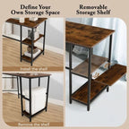Wood Effect L-Shaped Computer Desk Featuring 2-Tier Shelves - Ideal for Home Office or Bedroom