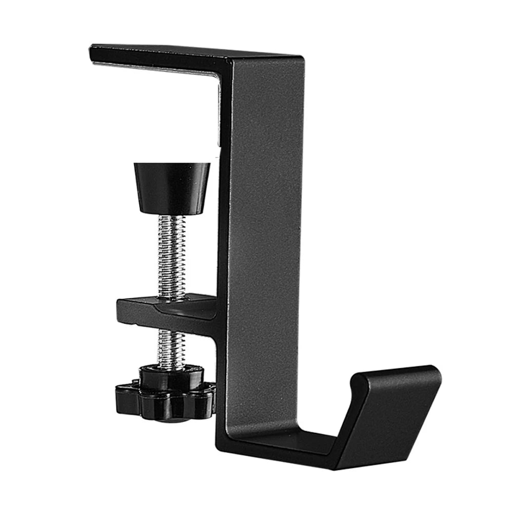 Elevate Your Gaming Setup with the Universal Aluminum Alloy Headphone Hook Hanger - Non-Slip & Adjustable for Ultimate Convenience