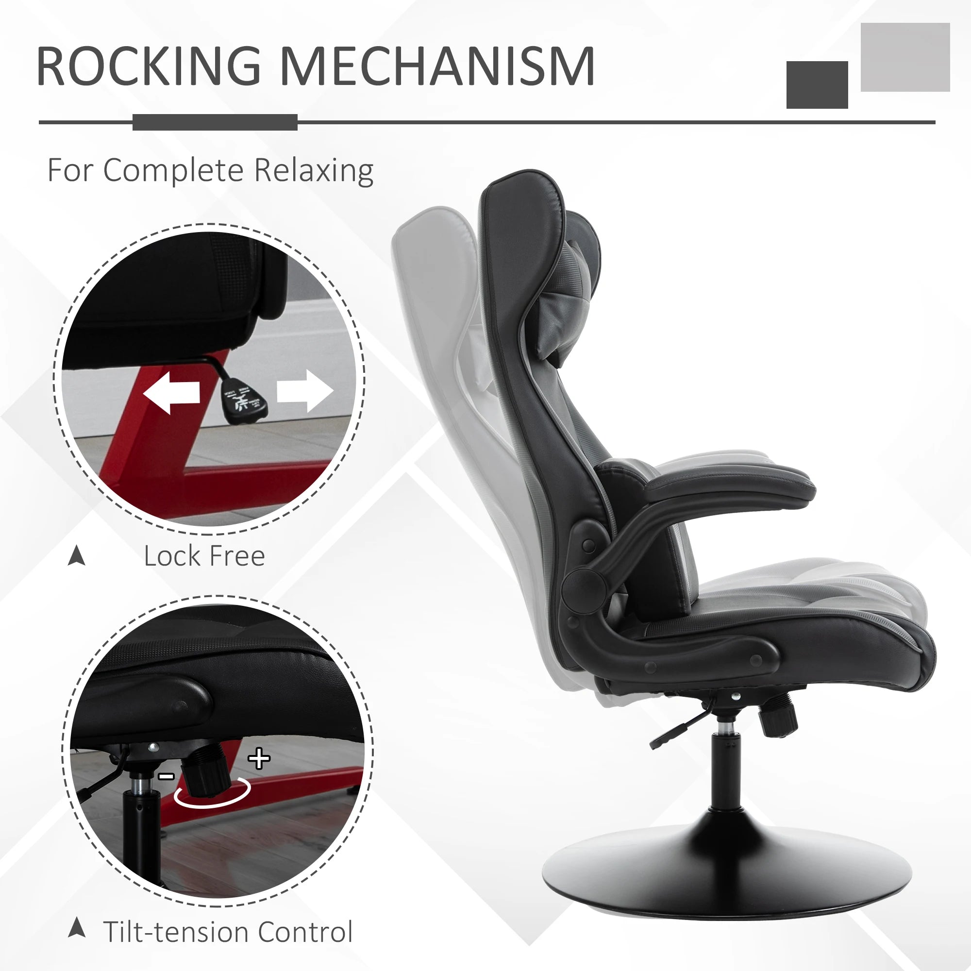 Experience Ultimate Comfort with the Vinsetto Ergonomic Gaming Chair Featuring Swivel Base and Adjustable Lumbar Support
