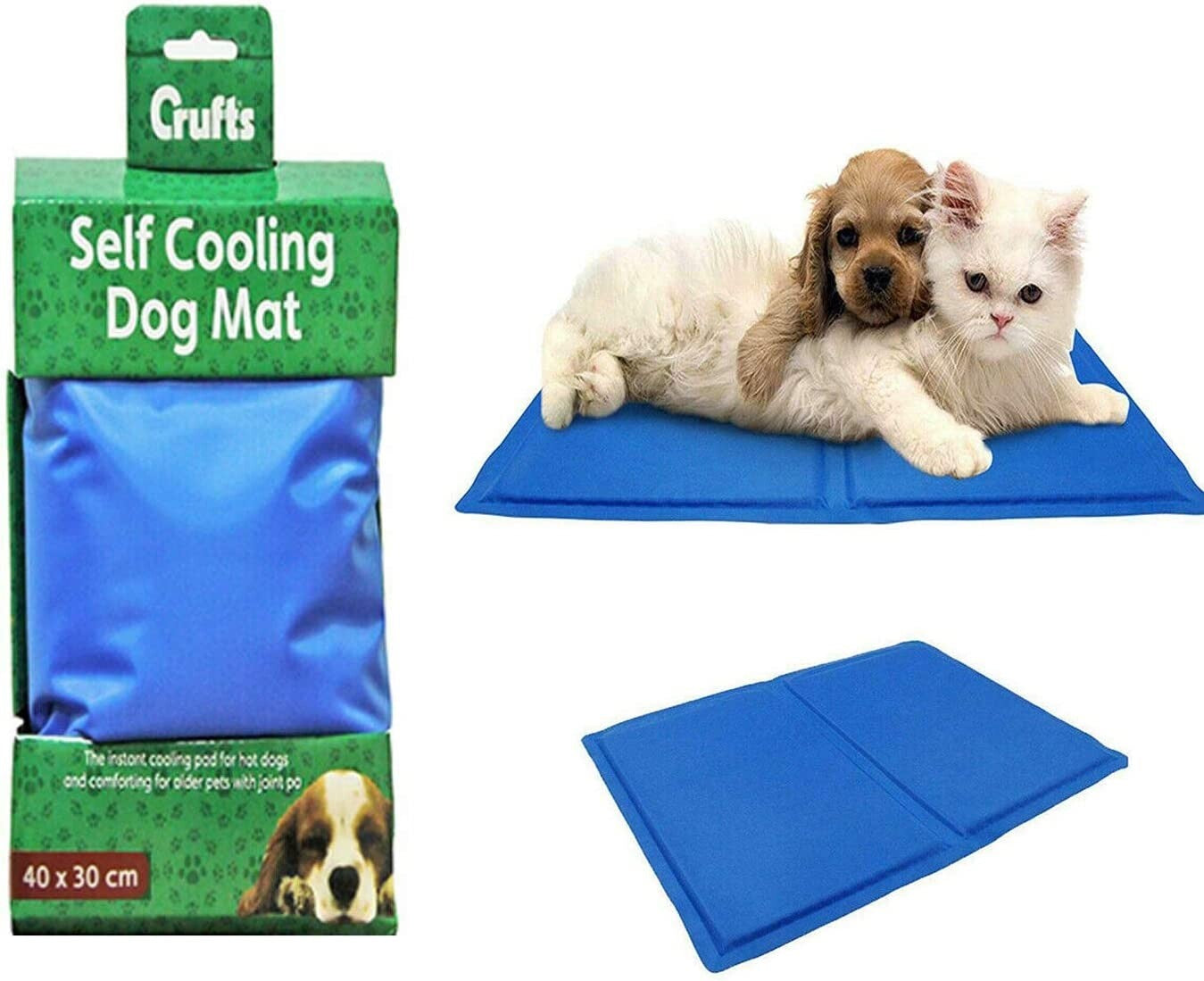 CRUFTS Summer Pet Cooling Gel Mat - Keep Your Dogs & Cats Comfortable with Stylish Vests & Collars