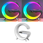 Revolutionary Smart G-Shaped LED Lamp: Bluetooth Speaker & Wireless Charger for a Stylish Home Atmosphere