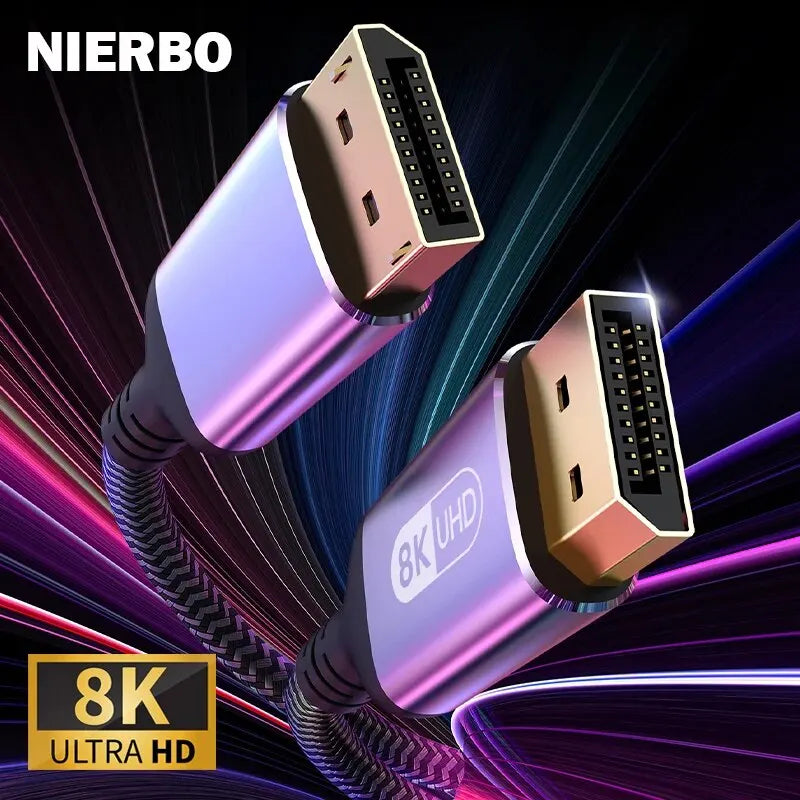 Experience Ultra High Definition with Our 8K DisplayPort Cable - Fast, Durable, and Compatible with All Your Devices!