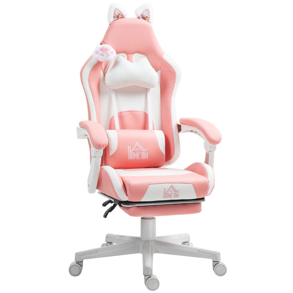 Experience Ultimate Comfort with the Ergonomic Racing Gaming Chair Featuring Recline and Footrest in Sleek Black Faux Leather