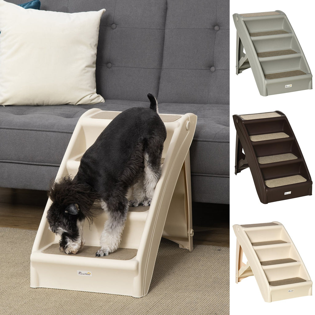 Elevate Your Pet's Comfort with Non-Slip 4-Step Portable Dog Stairs for Easy Access to Beds and Sofas