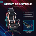 Experience Ultimate Comfort with the Ergonomic Racing Gaming Chair Featuring Recline and Footrest in Sleek Black Faux Leather