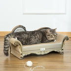 Deluxe Eco-Friendly Almond Cat Scratching Board with Catnip - The Perfect Play and Rest Spot for Your Feline Friend