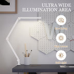 Versatile LED Desk Lamp with Dual Colour Modes - Dimmable Clamp Table Lamp for Study & Work - Sleek Black Design