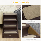 Elevate Your Pet's Comfort with Non-Slip 4-Step Portable Dog Stairs for Easy Access to Beds and Sofas