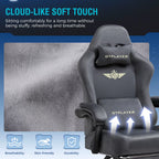 Ultimate Comfort Gaming Chair for Big and Tall Gamers - Ergonomic Design with Adjustable Footrest, Lumbar Support, and Sofa-like Seating for Home Office