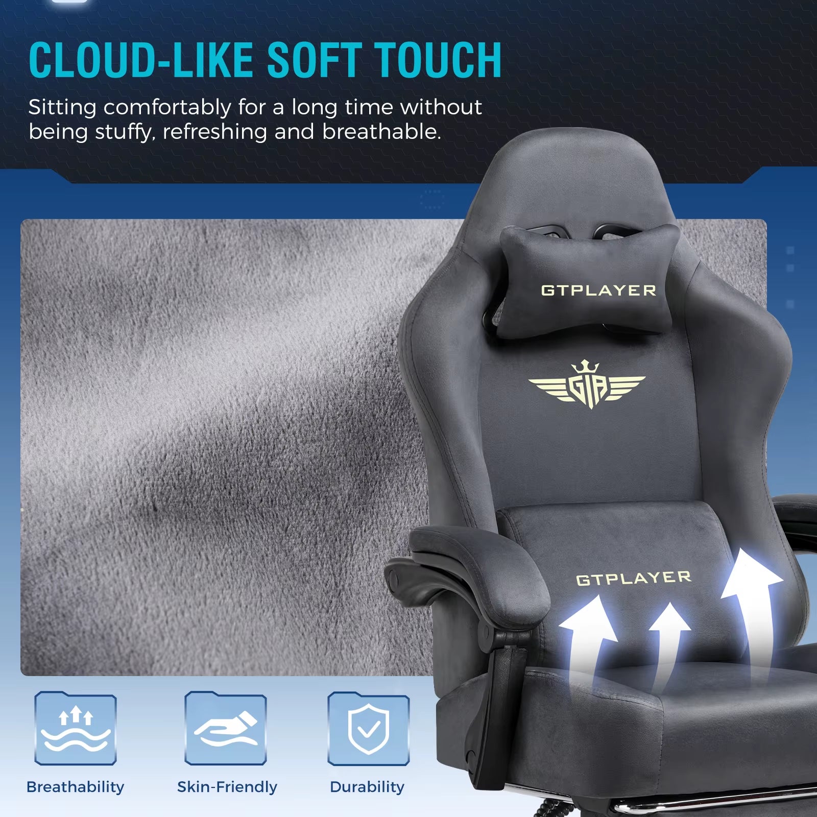 Ultimate Comfort Gaming Chair for Big and Tall Gamers - Ergonomic Design with Adjustable Footrest, Lumbar Support, and Sofa-like Seating for Home Office