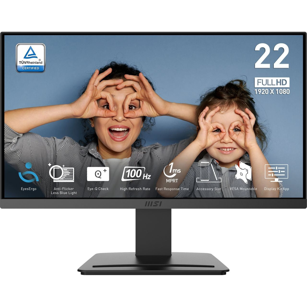 Elevate Your Workspace with the MSI CMS Pro MP223 E2 Full HD 21.45" Monitor in Sleek Black