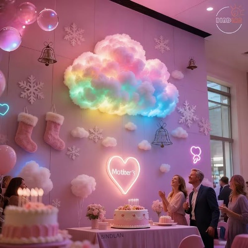 RGB Thunder Cloud Night Lamp - Perfect USB Bedroom Decor for Esports Fans in the UK