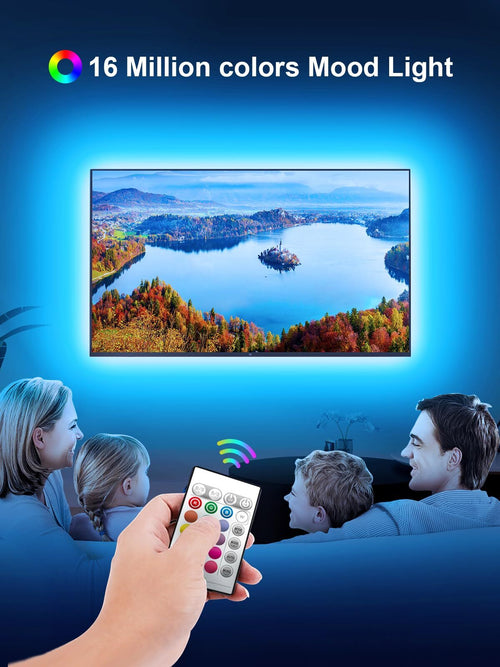 Illuminate Your Entertainment: 13.1Ft LED Lights for 40-65 Inch TVs Enhance Your Viewing Experience!