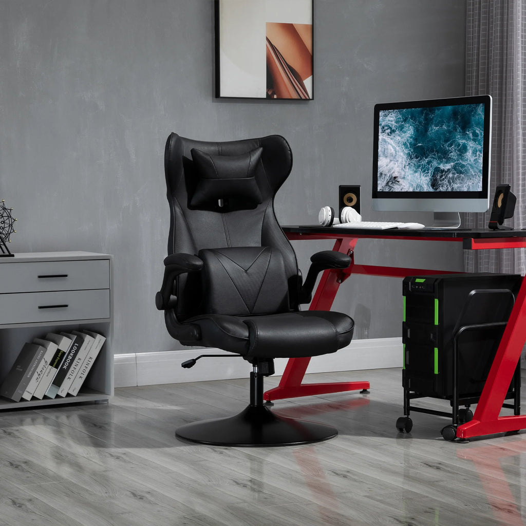 Experience Ultimate Comfort with the Vinsetto Ergonomic Gaming Chair Featuring Swivel Base and Adjustable Lumbar Support