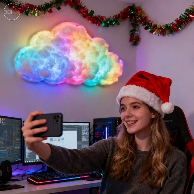RGB Thunder Cloud Night Lamp - Perfect USB Bedroom Decor for Esports Fans in the UK