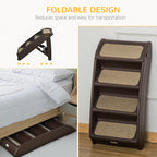 Elevate Your Pet's Comfort with Non-Slip 4-Step Portable Dog Stairs for Easy Access to Beds and Sofas