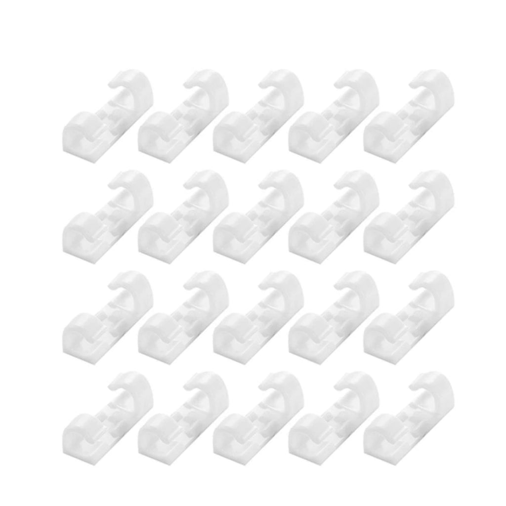 Keep Your Wires Neat and Organized with Self-Adhesive Cable Clips - Perfect for Desk Management!