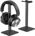 Elevate Your Audio Experience with the Sleek Black Aluminum Headphone Stand - The Ultimate Gaming and Earphone Display Solution