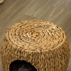 Pawhut Chic Rattan Cat House Stool with Plush Cushion - The Ultimate Retreat for Your Feline Companion!