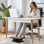 Experience Ultimate Comfort with the Adjustable Ergonomic Foot Rest Under Desk Featuring Soothing Massage Rollers