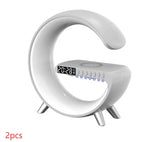 Revolutionary Smart G-Shaped LED Lamp: Bluetooth Speaker & Wireless Charger for a Stylish Home Atmosphere