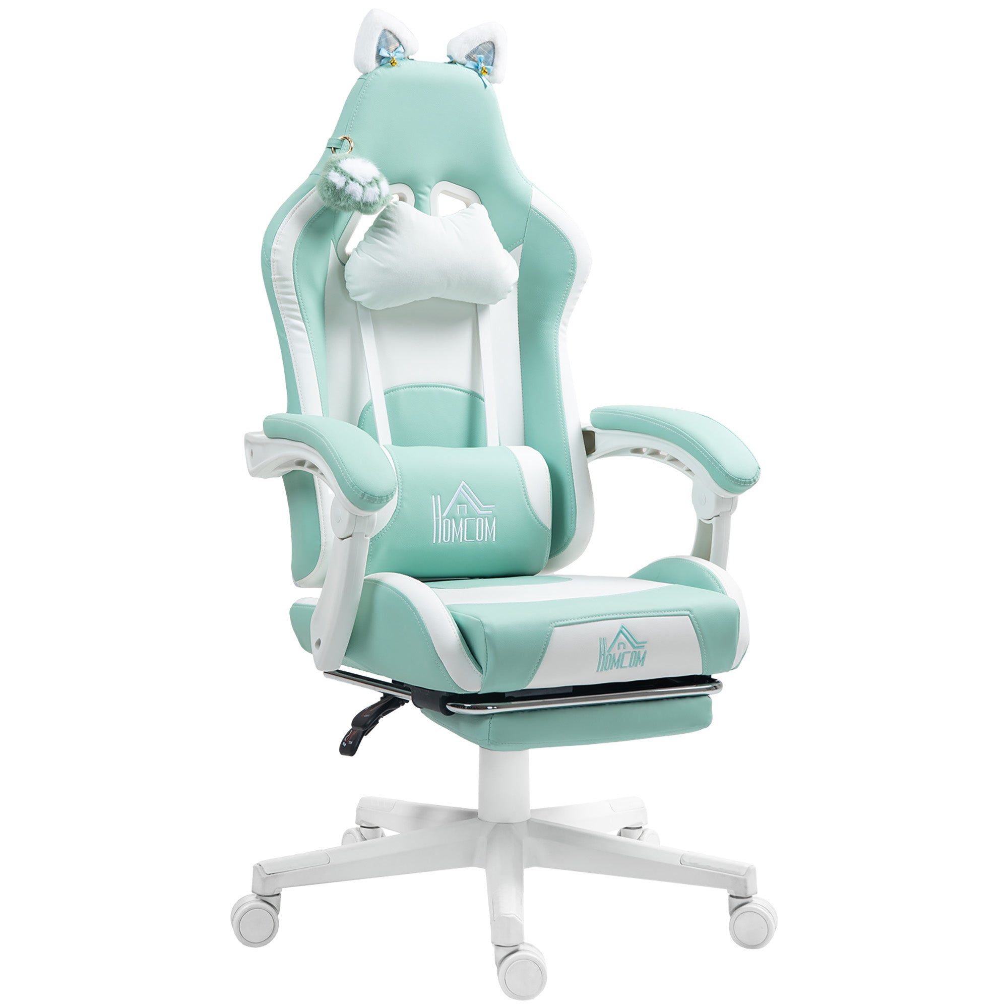 Experience Ultimate Comfort with the Ergonomic Racing Gaming Chair Featuring Recline and Footrest in Sleek Black Faux Leather