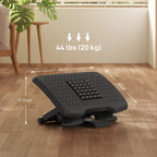 Experience Ultimate Comfort with the Adjustable Ergonomic Foot Rest Under Desk Featuring Soothing Massage Rollers