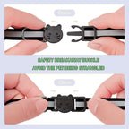 Keep Your Kittens Safe and Stylish with Our 2 Pack Reflective Black Cat Collars - Quick Release with Bell!