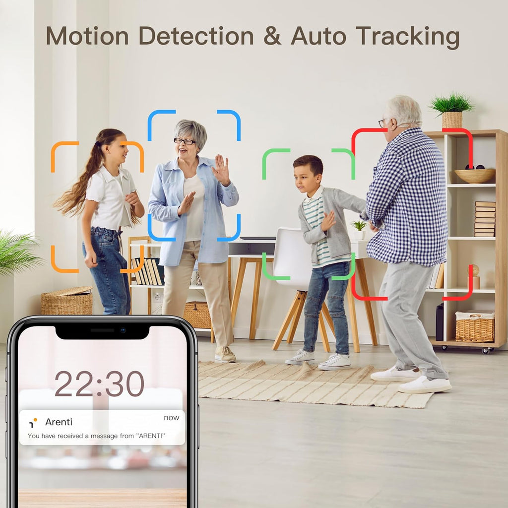 LAXIHUB 2K 3MP Pet Camera - Ultimate Indoor Security Solution for Dogs, Cats, and Babies with 360° View and Smart Features